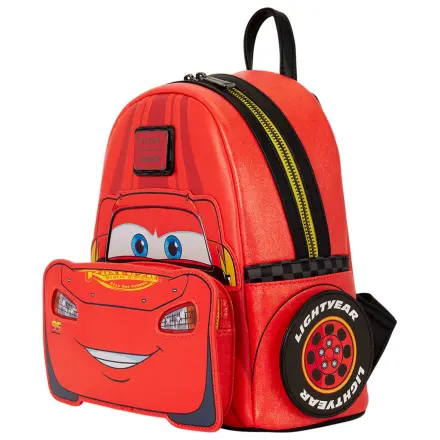 Loungefly Disney Pixar Cars 20th Anniversary Lightning McQueen kovový svetelný batoh 26 cm produktová fotografia
