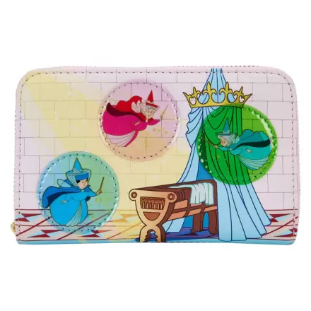 Loungefly Disney Sleeping Beauty Castle Three Good Fairies Stained Glass peňaženka produktová fotografia