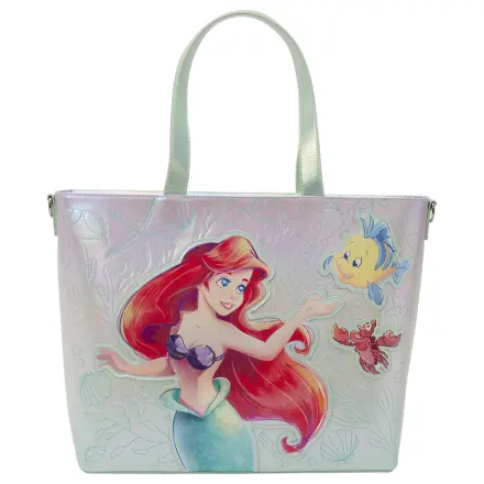 Loungefly Disney The Little Mermaid Ariel, Flounder and Sebastian tote taška s taštičkou na mince produktová fotografia