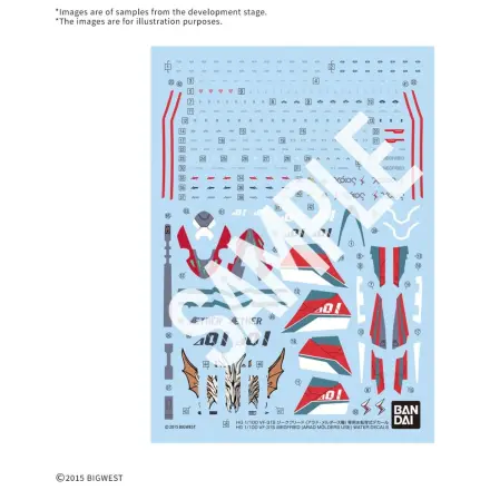 Macross HG 1/100 VF-31S Siegfried Water Decals sada modelov produktová fotografia