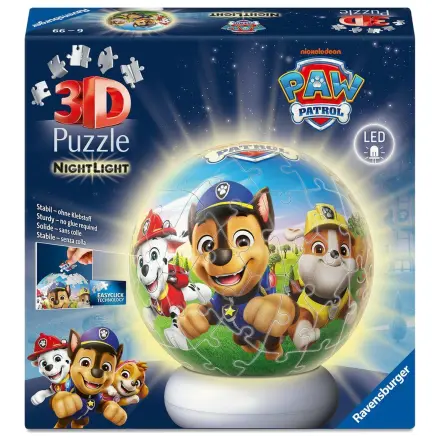 Paw Patrol 3D nočné svetlo puzzle lopta 74 ks produktová fotografia