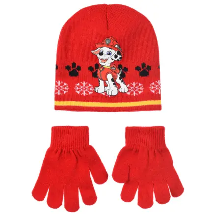 Paw Patrol Marshall Red detský set čiapka a rukavice 54 cm produktová fotografia