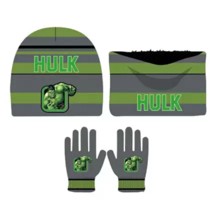 Marvel Avengers Hulk detská čiapka, nákrčník a set rukavíc produktová fotografia