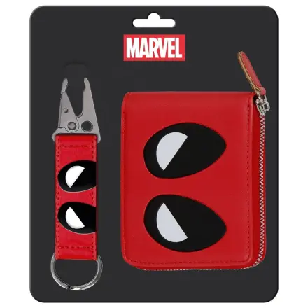 Marvel Deadpool krúžok na kľúče + peňaženka sada produktová fotografia