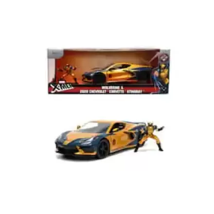 Marvel Diecast Model 1/24 Chevy Corvette X-Men Wolverine – odlievaný model produktová fotografia