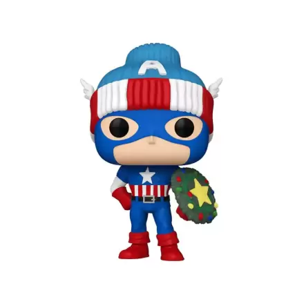 Marvel Funko POP! Vinyl figúrka Holiday Capt. America 9 cm termékfotója