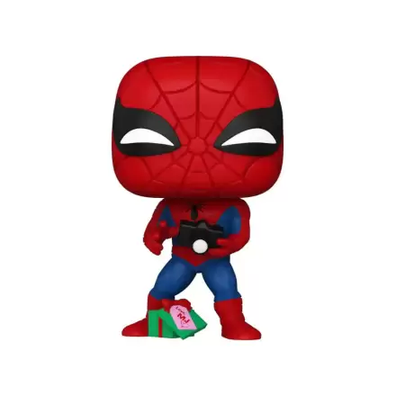 Marvel Funko POP! Vinyl Figúrka Holiday Spiderman w/Open gift 9 cm termékfotója