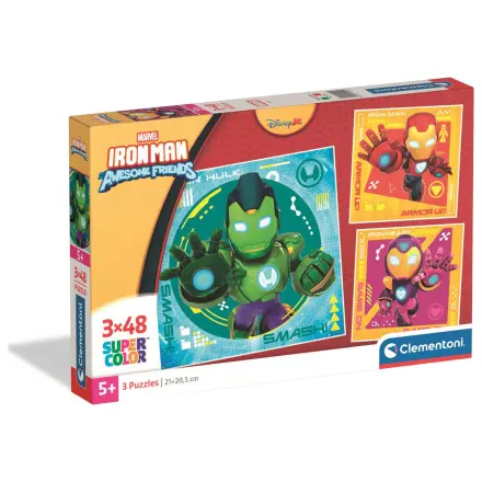 Marvel Iron Man a jeho úžasné štvorcové puzzle 3x48ks produktová fotografia