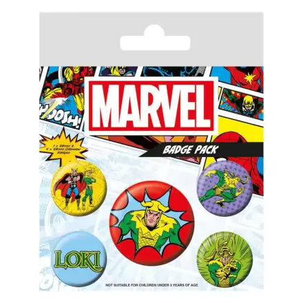 Marvel Pin-Back Buttons 5-Pack Loki ComicMarvel Sponky 5-Pack Loki Comic termékfotója