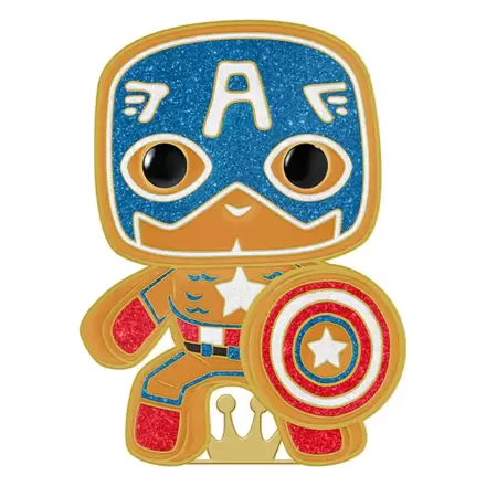 Marvel Loungefly POP! Smaltovaný odznak Captain America 10 cm produktová fotografia