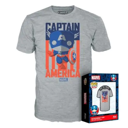 Marvel POP! Tees Captain America tričko produktová fotografia