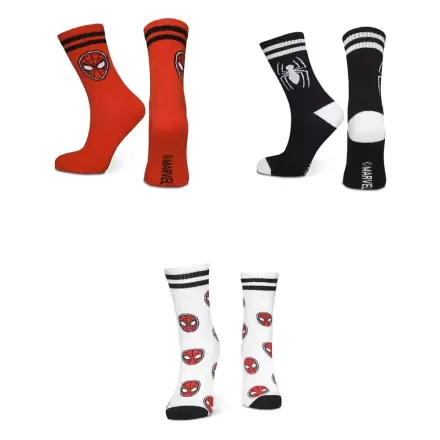 Marvel Socks 3-Pack Spider-Man Športové ponožky 39-42 produktová fotografia