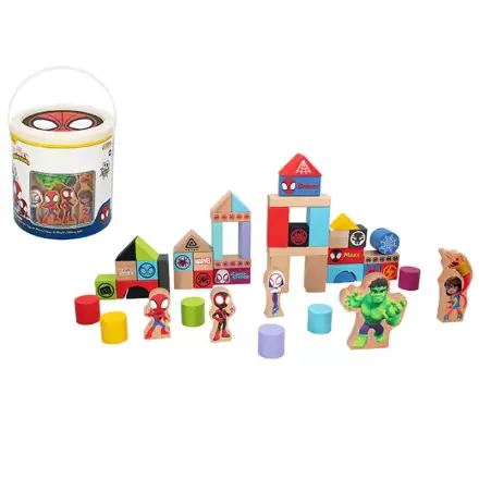 Marvel Spidey Amazing Friends Drevené kocky 50ks produktová fotografia