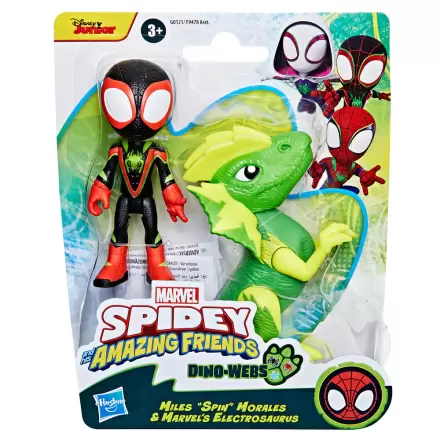 Marvel Spidey and his Amazing Friends Miles Spin Morales & Marvels Electrosaurus figúrka produktová fotografia