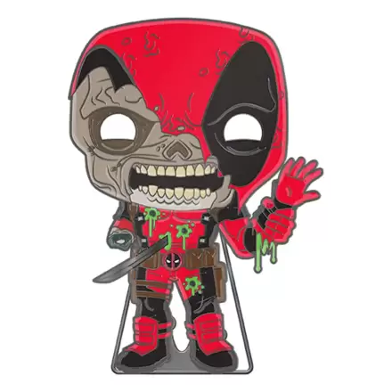 Marvel Zombie Loungefly POP! Smaltovaný odznak Deadpool (Svietiaci v tme) 10 cm produktová fotografia