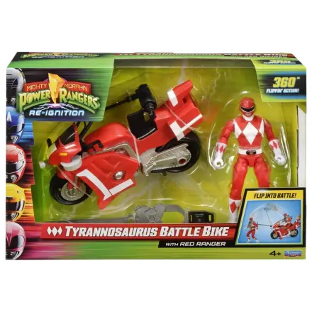 Mighty Morphin Power Rangers Battle Bike Vehicle Tyrannosaurus Rex s Red Ranger 18 cm produktová fotografia
