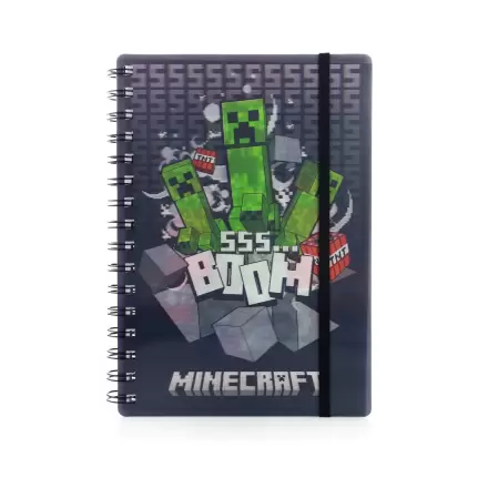 Minecraft 3D špirálový zápisník A5 produktová fotografia