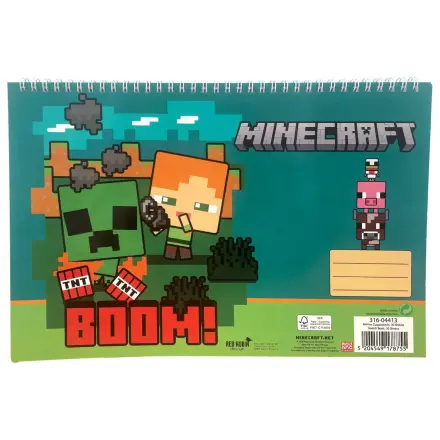 Minecraft Boom A/4 Špirálový skicár, 30 listov produktová fotografia