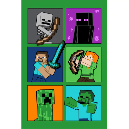 Minecraft Fight Badges fleecová deka 100*150cm produktová fotografia