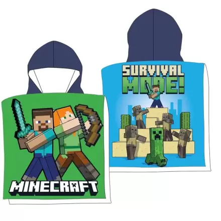 Minecraft microfibre pončo plážová osuška produktová fotografia
