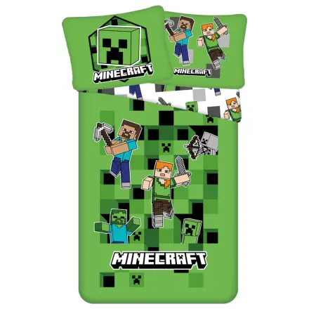 Minecraft Out of the Box mikrovláknová obliečka na paplón produktová fotografia