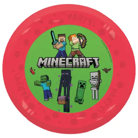 Minecraft Party mikro prémiová plastová plochá tanierová 4-dielna súprava 21 cm produktová fotografia