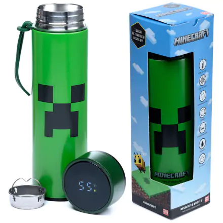 Minecraft  termosová nerezová fľaša s teplomerom 450ml termékfotója