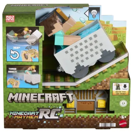 Minecraft RC Vozidlo Steve v banskí vozíku produktová fotografia