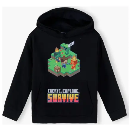 Minecraft Survive detská mikina s kapucňou produktová fotografia