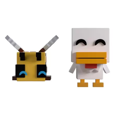 Minecraft Vinyl Figures Bee and Chicken Monitor Buddiez produktová fotografia