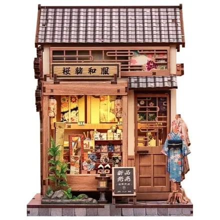 Modelársky kit miniatúrneho domu Sakura O Kimono Shop 19 x 14 cm produktová fotografia