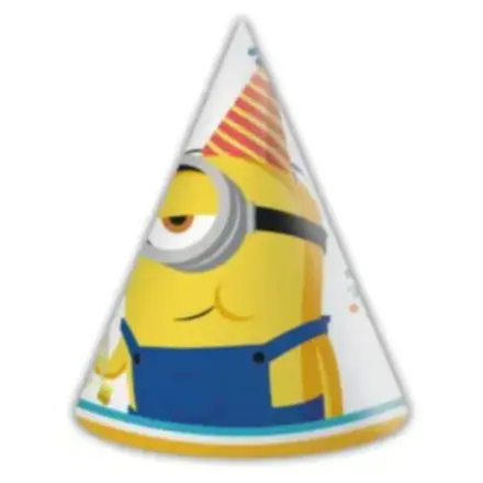 Minions 2 The Rise of Gru, Minions party klobúk, kužeľ 6-dielny FSC produktová fotografia