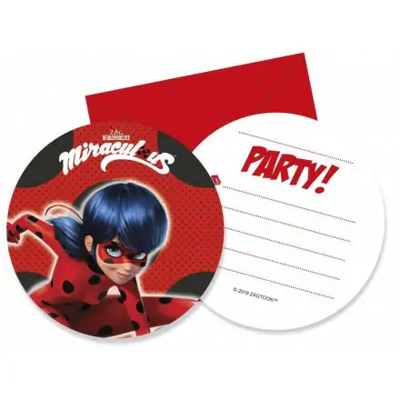 Miraculous Ladybug pozvánky 6 ks produktová fotografia