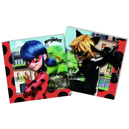 Miraculous Ladybug, Ladybug and Cat Noir adventures servítky 20 ks produktová fotografia