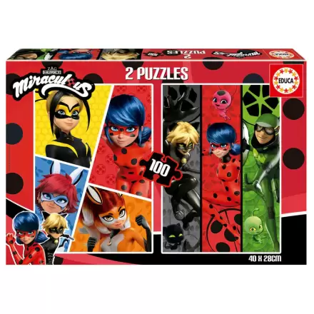 Miraculous Ladybug puzzle 2x100 kusov termékfotója