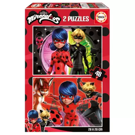 Miraculous Ladybug puzzle 2 x 48 dielikov produktová fotografia
