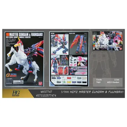 Mobile Fighter G Gundam GF13-001NHII Master Gundam Fuunsaiki Súprava modelov HGFC 1/144 produktová fotografia