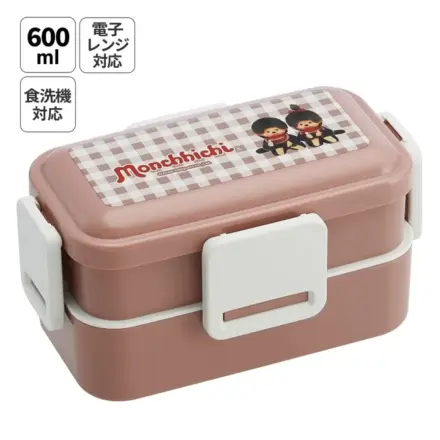 Monchhichi box na obed so 4 uzávermi 2-vrstvový 230ml + 370ml produktová fotografia