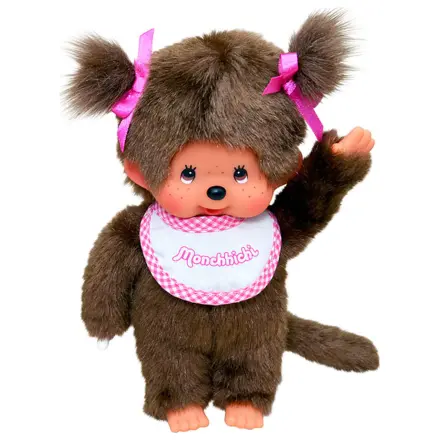 MONCHHICHI Girl Ružovo-biely podbradník plyšová hračka 20cm produktová fotografia