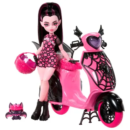 Monster High Draculaura a Scooter bábika produktová fotografia