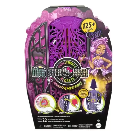 Monster High Skulltime Secrets Clawdeen Wolf bábika + skrinka produktová fotografia