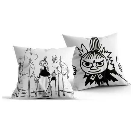 Moomin Vankúš čiernobiely 40 x 40 cm produktová fotografia