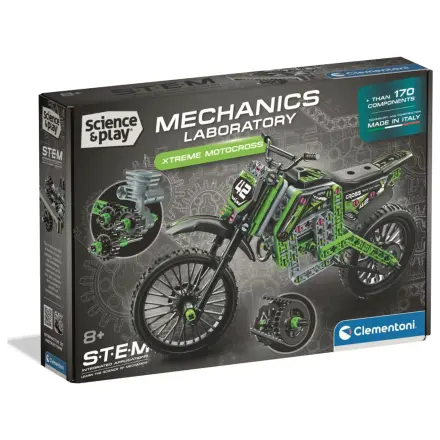 Motokrosová mechanická stavebná hračka produktová fotografia