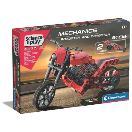 Stavebná hračka Motor a pretekárske auto Roadster a Dragster produktová fotografia