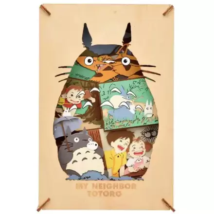 My Neighbor Totoro Papierová Modelová Súprava Paper Theater Wood Style Silueta Big Totoro termékfotója