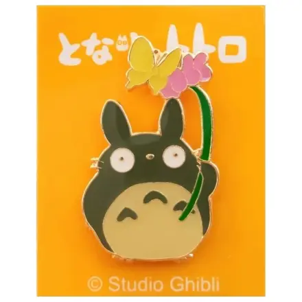 My Neighbor Totoro odznak Totoro s kvetinou produktová fotografia
