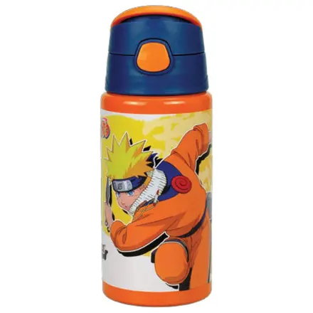 Naruto Fire Orange hliníková fľaša na vodu so slamkou a vešiakom 500 ml produktová fotografia