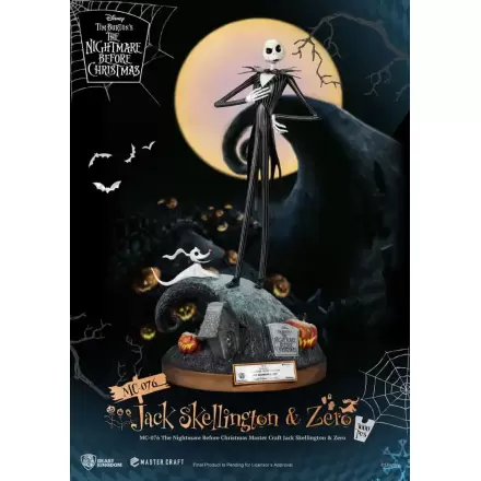 Nightmare before Christmas Master Craft Statue Jack Skellington &amp; Zero 39 cm termékfotója