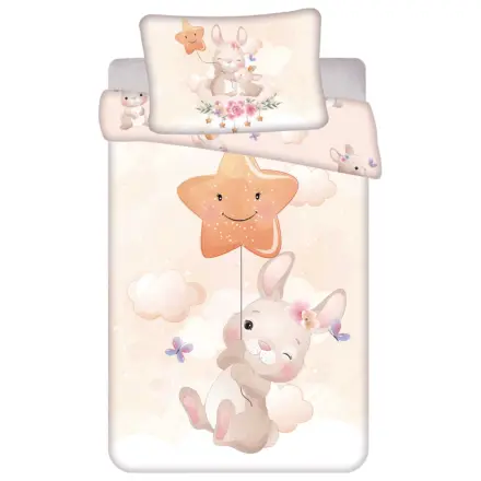 Bunny Star detská, predškolská obliečka na paplón produktová fotografia