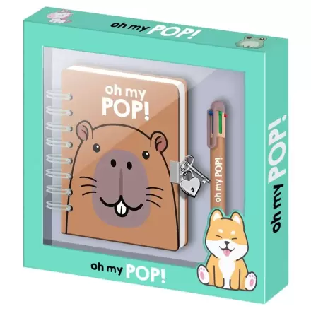 Oh My Pop! Capibara Diár a pero produktová fotografia